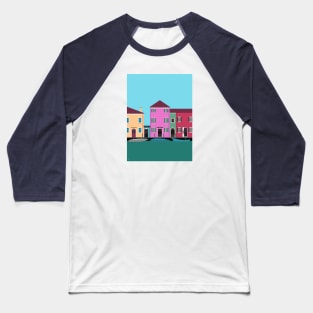 Colorful Burano, Italy Baseball T-Shirt